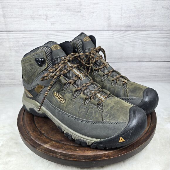 KEEN Targhee III Mid Waterproof Brown Leather Hiking Boots Men Sz 10 No Insoles main image 5